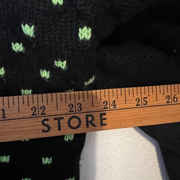 Merry Christmas Ugly Sweater Are You Naughty Or Nice Black 3D Fur Santa Beard - Picture 4 of 9